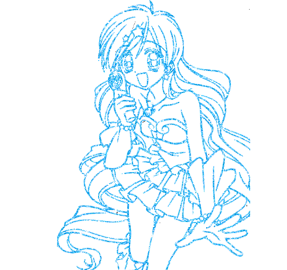 浇花的女人卡通动漫矢量设计